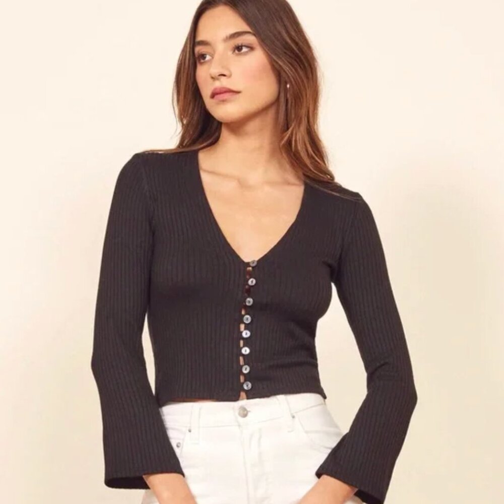 Reformation Gellar Knit Top, M